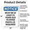 Signmission Must Be At Least 21 Years Old, 10 in W x Rectangle, Aluminum OS-2PACK-NS-A-1014-V-14279 - alternate 6